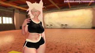 Hot Gym Girl strips for you during Workout and fucks you as a Reward - POV VRChat erp preview