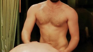 Smooth Muscle Bear Fucked by Big Dick in Mirror