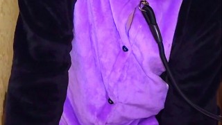 Big dick catboy masturbation and slow-mo cumshot