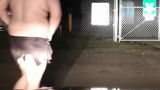 Public strip, rip & piss play at recycling plant