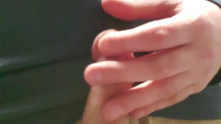 playing with my cock in your face at work