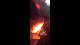 Masturbating with the disco ball after smoking mariju...