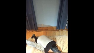 wetsuit commando training with robber sex doll