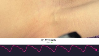 Moaning and cumming hard with lovense gush