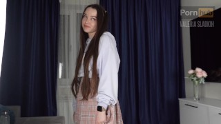 Dumb stepbrother didn't get the hints of niphomaniac stepsister. Seduced and fucked.Valeria Sladkih