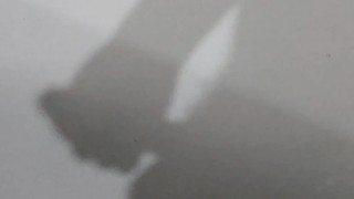 Young athletic stud fucks an imaginary ass and makes a big cumshot with his horny cock