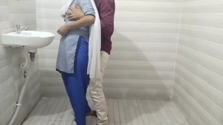 teacher and student fucking in college's bathroom
