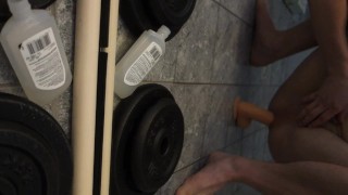 EXTREMELY deep self-anal in the shower