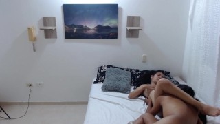 Convince my sexy friend to try pussy for the first time.