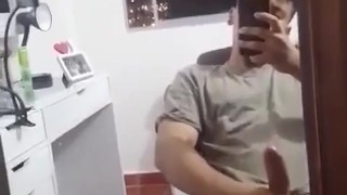 I love moaning while I masturbate my big cock