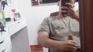 I love moaning while I masturbate my big cock