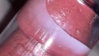 Milking my dick with my pump