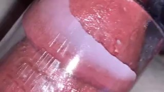Milking my dick with my pump