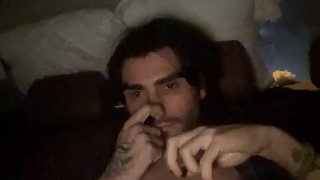 Night time wank and cum