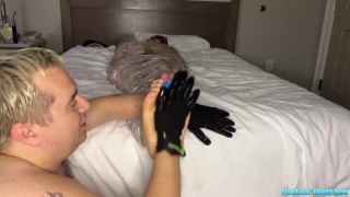 Chubby bear Matt cock torments bound Latino Alejandro