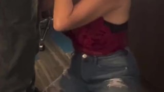 Real wife meets stranger at a hotel and sucks his cock