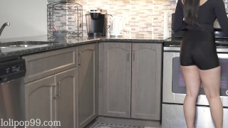 Hungry student caught stealing food and paid with her pussy -偷吃的好色女仆