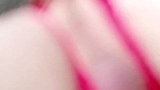 Crotchless panties and big dildo combo!