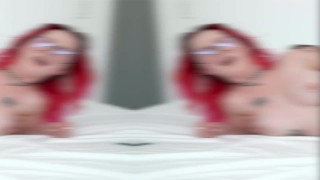 Tattooed Red Head Teen With Glasses Gets Hard Fuck Charli O