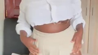 Ebony SCHOOLGIRL with School Uniforms Seducing Her Lecture In an Erotic dance & twerk After class!