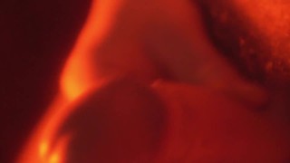 A man touches himself gently