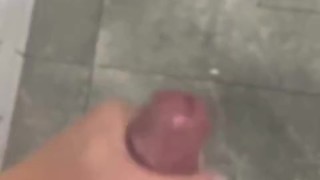 Cumshot at shower