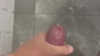 Cumshot at shower