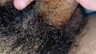 Uncut hairy cock