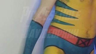 Getting painted naked as Wolverine and having sex with painter