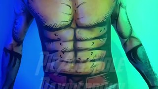 Wolverine swinging his uncut hairy dick