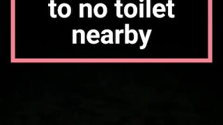 trans girl pees in public