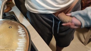Handjob by cute girlfriend while cooking fries(full vid on my 0nlyfans/ManyVids)