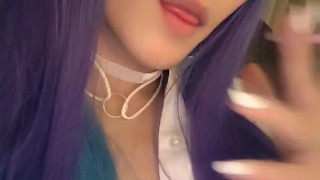 Cute Anime Girl smoking a cig(full vid on my 0nlyfans/ManyVids)