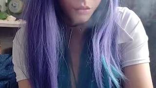 Cute Anime Girl smoking a cig(full vid on my 0nlyfans/ManyVids)