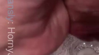 Milking cum from a big dick into a glass