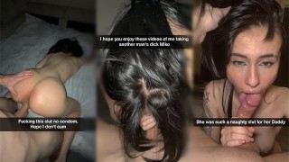 Snapchat Подборка. 19-Летняя девка изменяет своему парню куколду