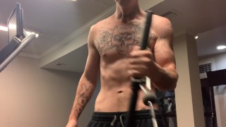 Working out abs and arms