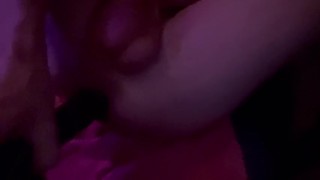 Fucking big ribbed vibrating dildo BBC SO GOOD