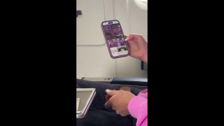 Voyeur Caught Me On Airplane Looking At My Dirty Photos & Videos! Cum Watch Me In Airplane Bathroom