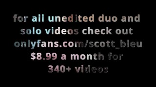 hung uncut twink scott bleu cums on his chest