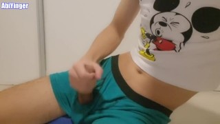 Twink Skinny Boy Cumming Wearing His Underwear