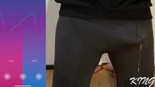 Hands free remote anal vibrator prostate orgasm cumshot