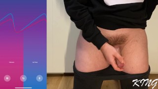 Hands free remote anal vibrator prostate orgasm cumshot