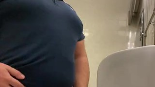 Cruising cum shot at the urinals