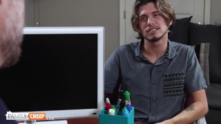 FamilyCreep - HOT AS FUCK Inked Jock Gets Pounded Hard At Job Interview