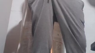 Pissing in my sweats and laundry basket