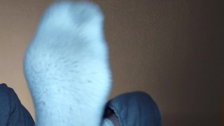 Under The Feet Of a Giant Listening to Music, Feet Tapping you on the FACE!