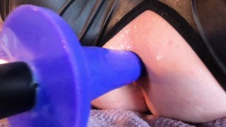 Fine Ass gets Vibrated and Fucked Hard, Ass Squirting!!!