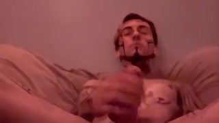 Twink In Body Paint Masturbates
