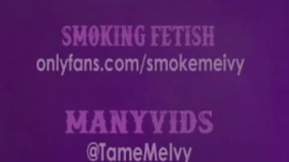 Blue Hair Egirl smoking waiting for you to eat her pussy(full vid on my 0nlyfans/ManyVids)